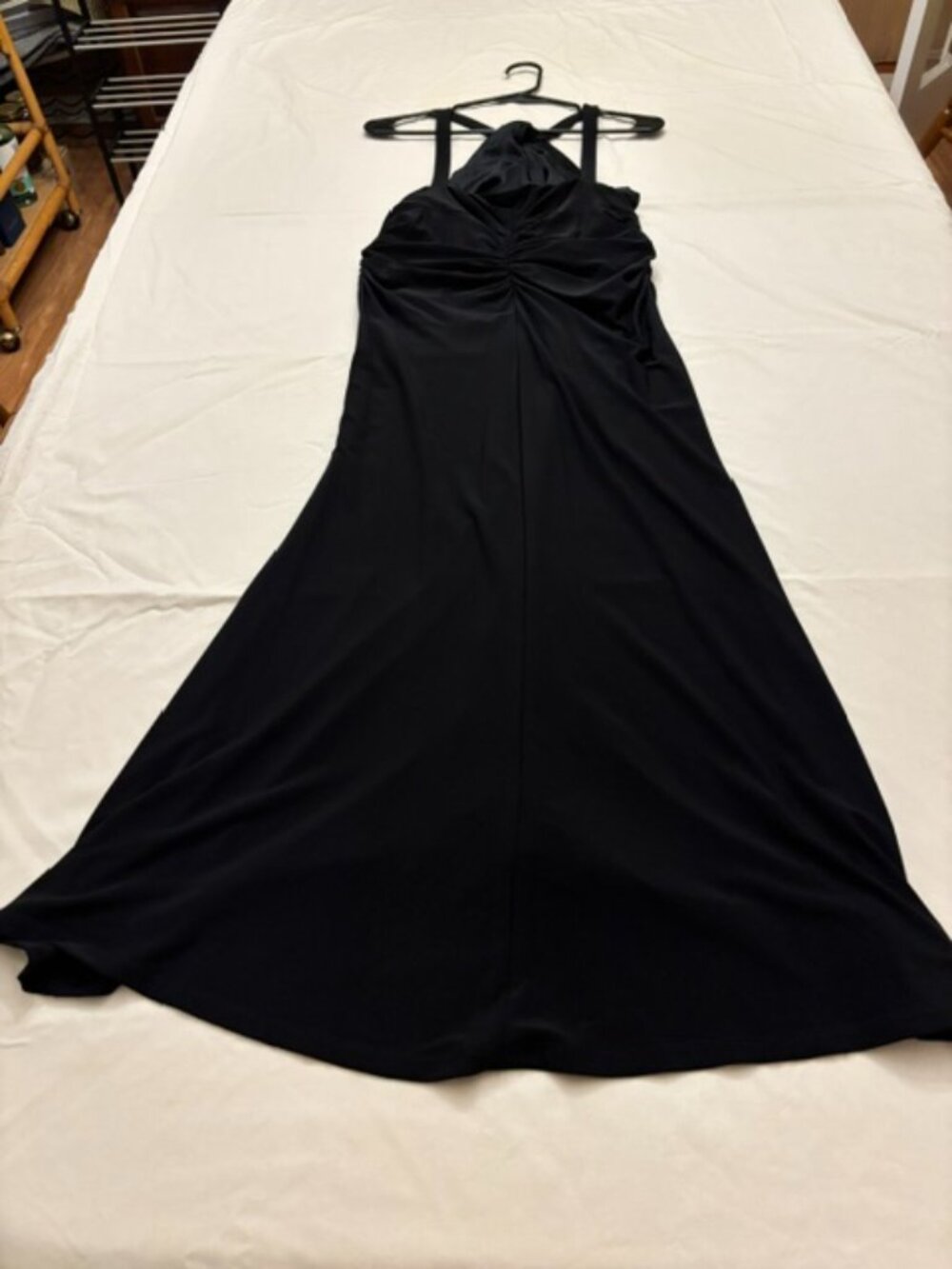 EVAN-PICONE BLACK FULL-LENGTH EVENING DRESS